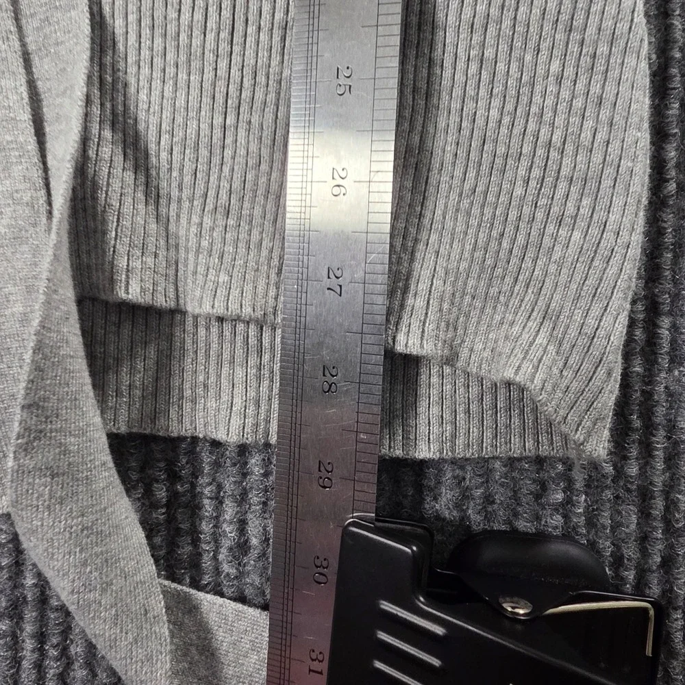 Wet Seal Gray Cowl Neck Short Sleeve Belted Sweater Tunic Small
